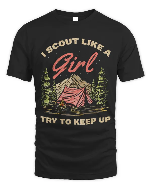 Scout Girl Life Scouting Lovers Hiking Camper Camp Tent