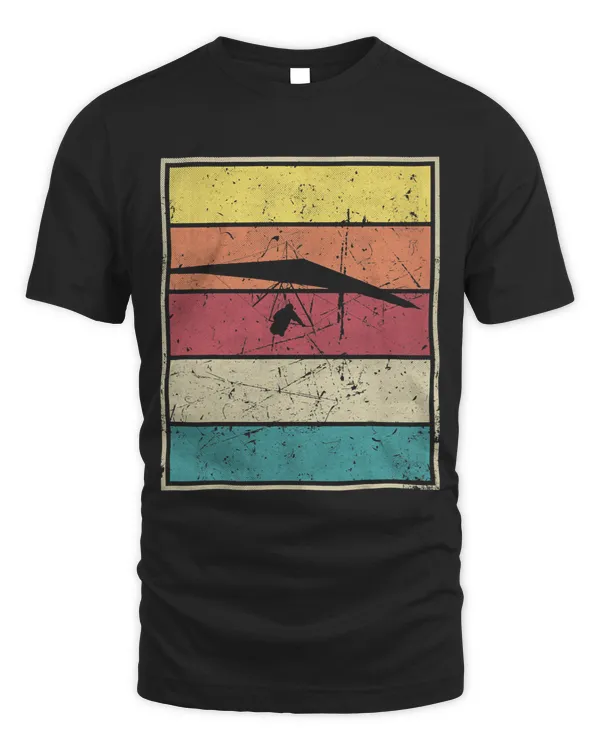 Hang Gliding. Retro Vintage With Classic Stripes.