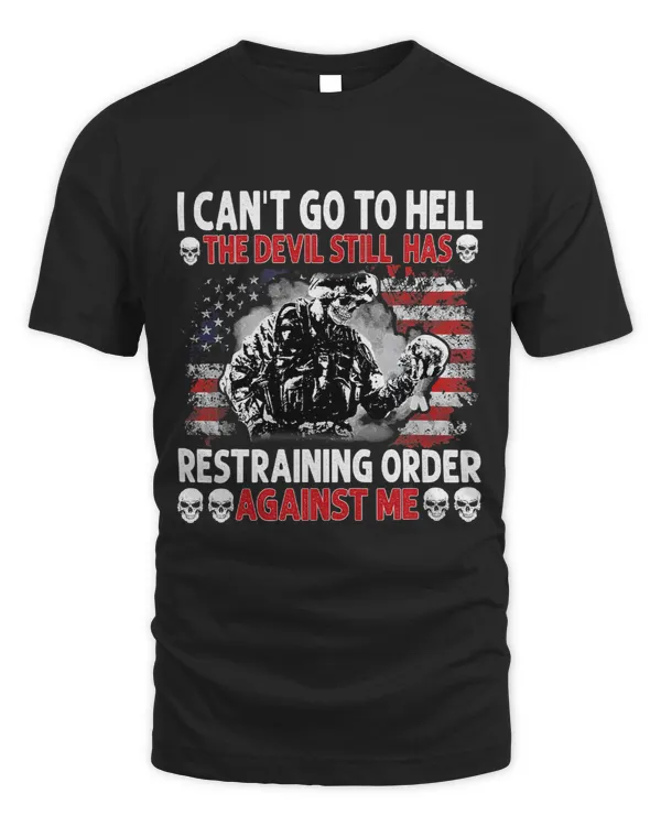 Mens I Cant Go To Hell The Devil Still Has Restraining Order