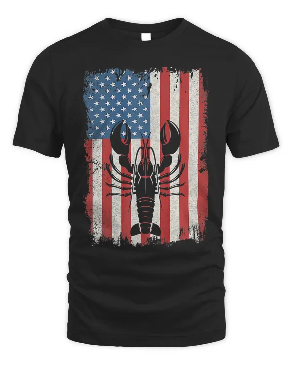 Crawfish Boil Craw Fish American Flag Mardi Gras Lobster