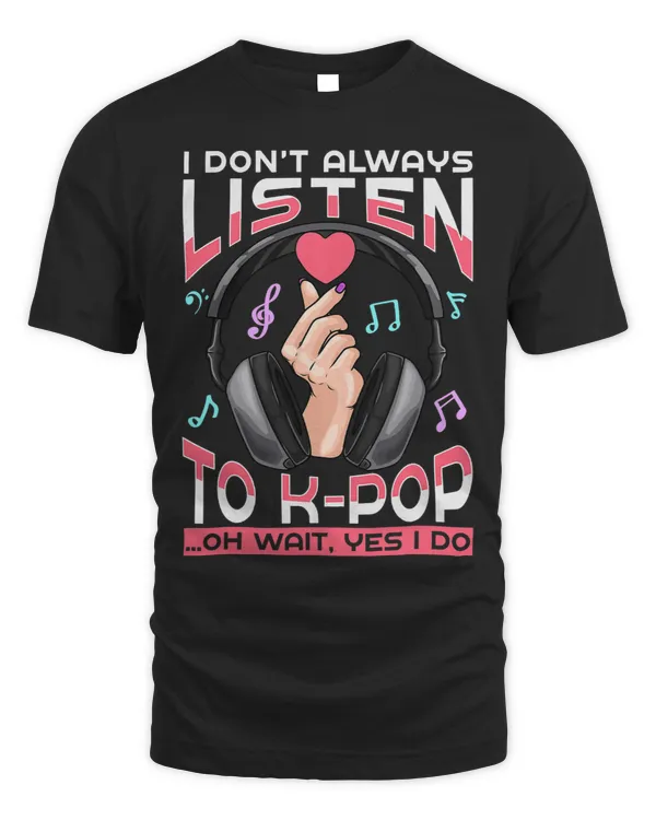Cute Anime Funny Headphones Music Lover K Pop Finger Heart