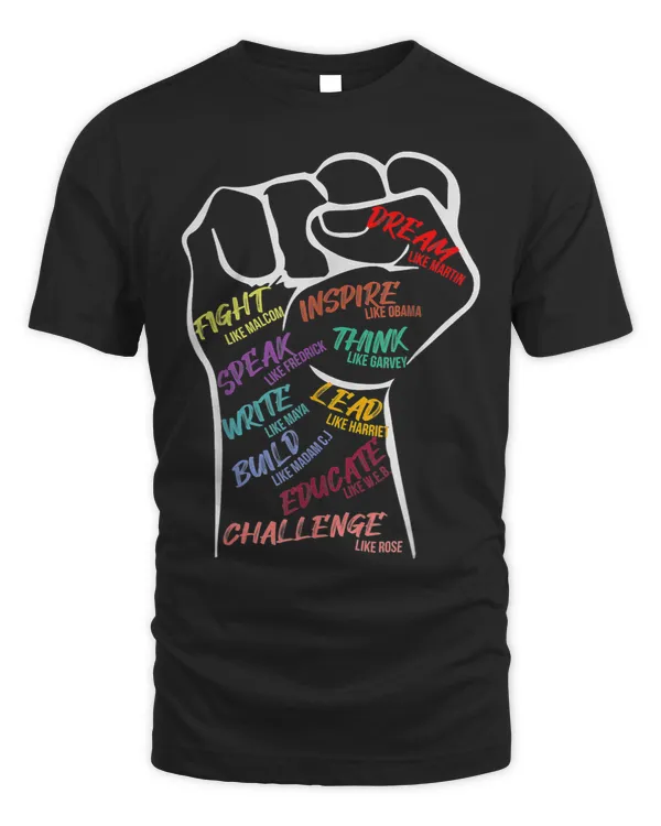 Black History Month Inspirational Leaders Power Fist Hand