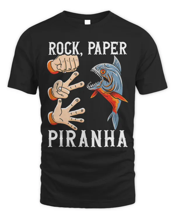 Rock Paper Piranha Whisperer Fish Lover Aquarist Fishkeeping