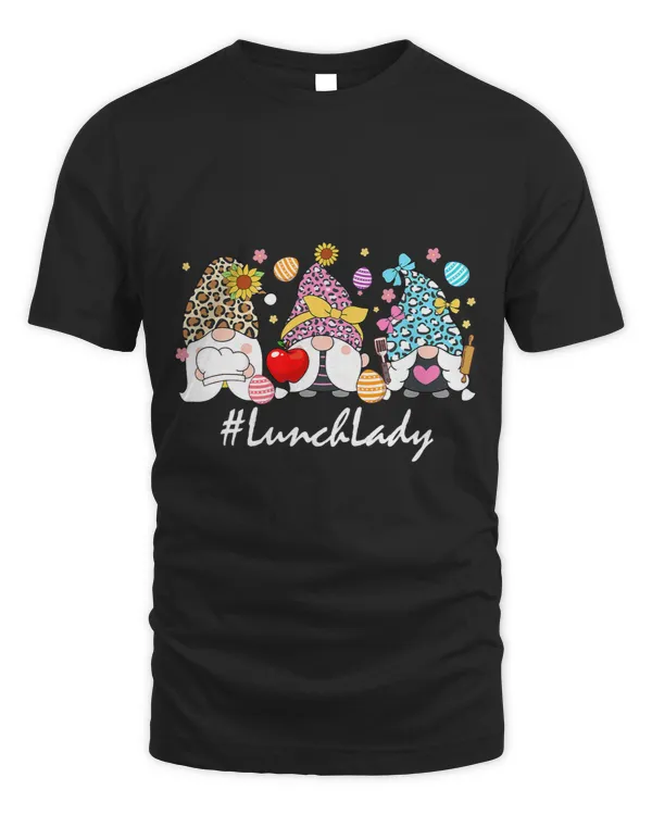 Cute Easter Day Gnome Love Lunch Lady Women Matching