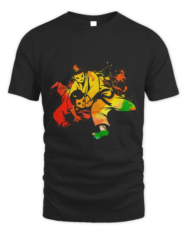 Colorful Pop Art Portrait Sport Judo Practitioner 9