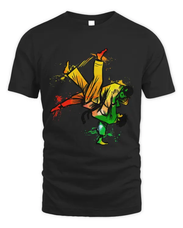 Colorful Pop Art Portrait Sport Judo Practitioner