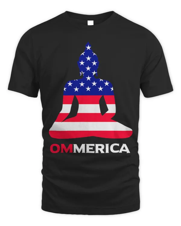 Funny Buddha Shirt OMMERICA Buddhist Chant T Shirt
