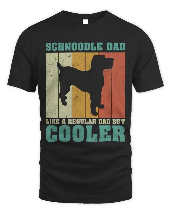 Mens Vintage Retro Schnoodle Dad Like A Regular Dad Fathers Day 16