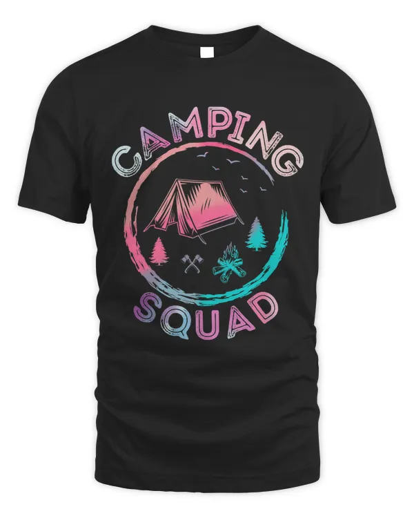 Camping Squad Funny Matching Family Hiking Vacation
