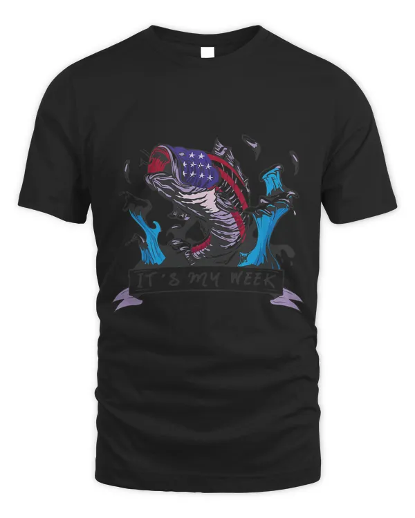 Funny Shark for Sea Animals Lovers with a American USA Flag