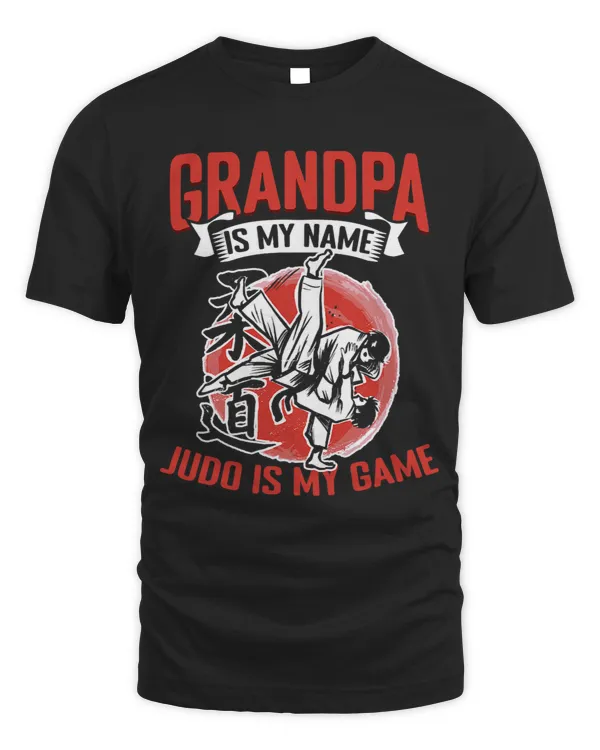 Mens Grandpa Name Judo Game Jiujitsu Martial Arts Karate Judoka
