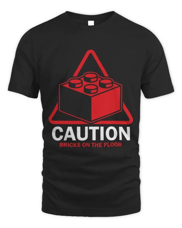 Funny Caution Bricks On Floor Builder Big Building Blocks
