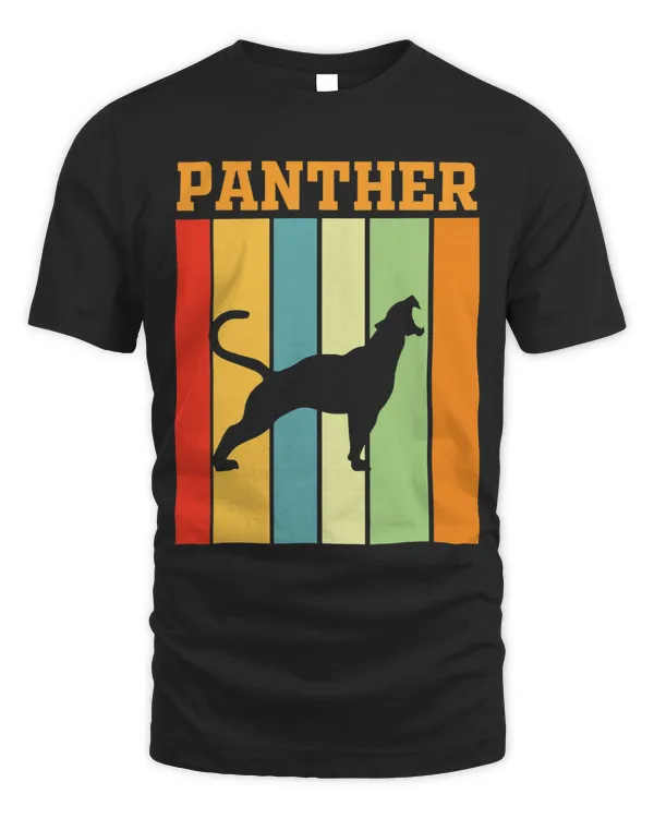 panther Shadow silhouette in Retro Colors