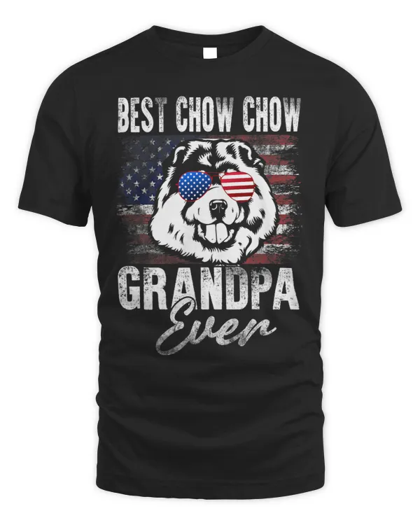Best Chow Chow Dad Ever American Flag Gift