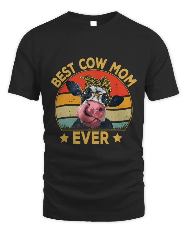 Best Cow Mom Ever Vintage Funny Cow Mom Gift