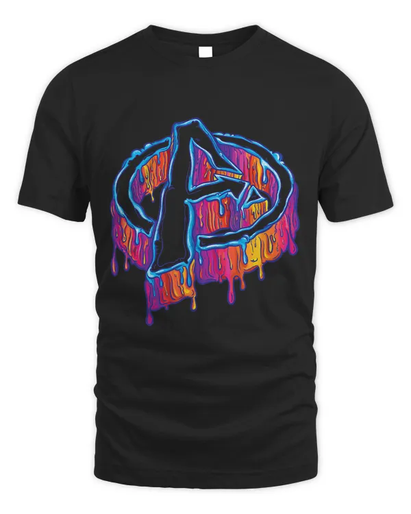 Marvel Avengers A Logo Melting Paint Drip