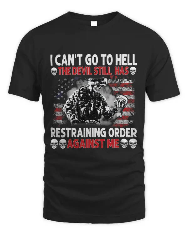 Mens I Cant Go To Hell The Devil Still Has Restraining Order