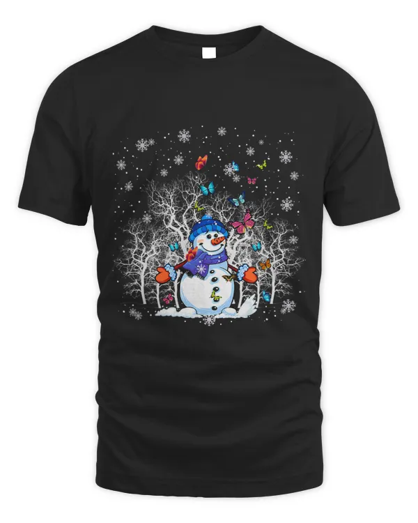 Merry Christmas Snow Brilliant Butterflies Pajamas 200