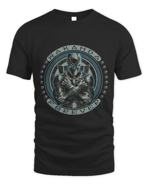Marvel Black Panther TChalla Wakanda Forever Black