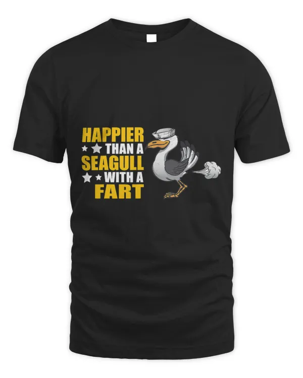 Seagull Happier Than A Seagull Farting Funny Seagull Lover