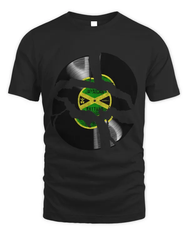 Jamaican Rhythms Jamaica Flag Rasta Reggae Roots T shirt tee