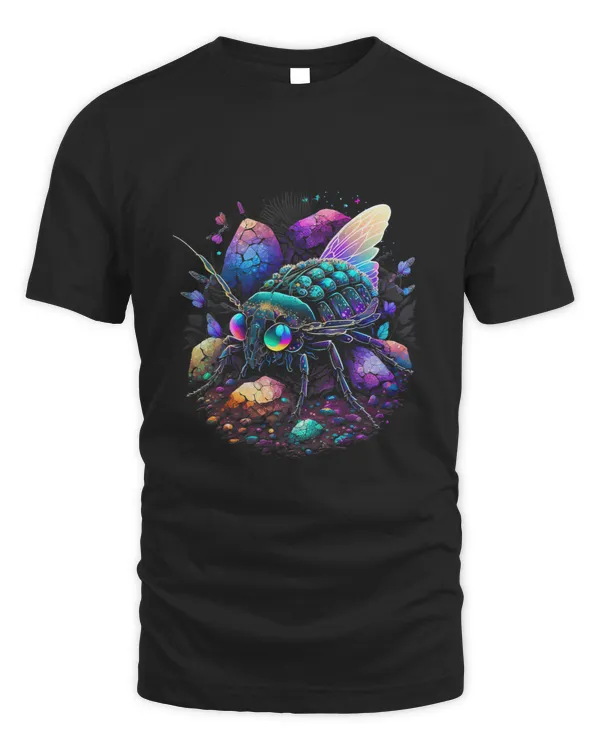 Esoteric Insect Bug Art Crystals Illustration Design 3