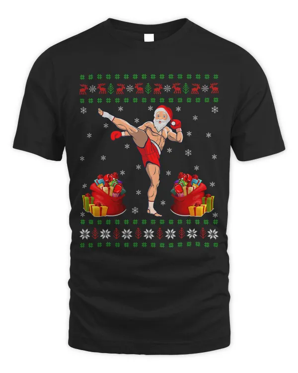 Muay Thai Ugly Christmas Sweater Style Funny Muay Thai Xmas
