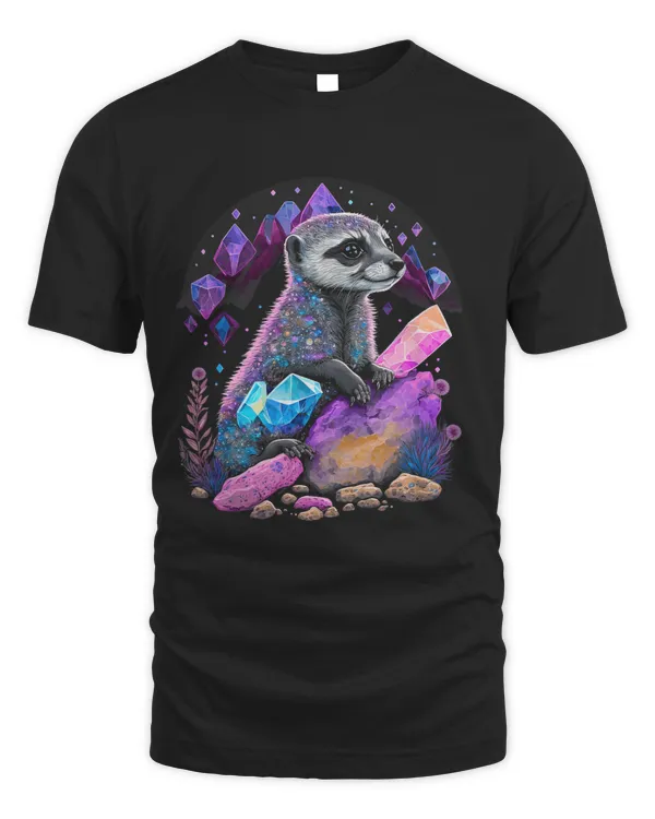 Esoteric Meerkat Pet Art Crystals Cute Illustration Design