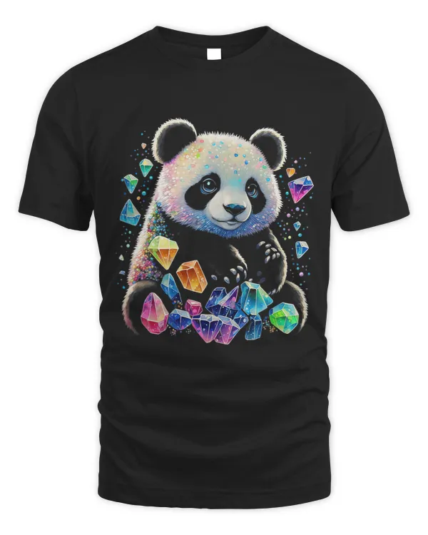 Esoteric Panda Art Crystals Cute Illustration Design