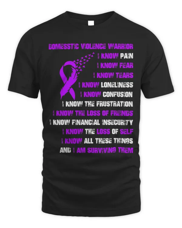 Domestic Violence Worrior With Ribbon Domestic Violence