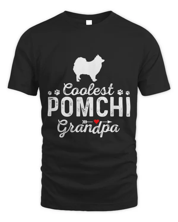 Mens Coolest POMCHI Grandpa Funny Dog Grandpa Pet Family