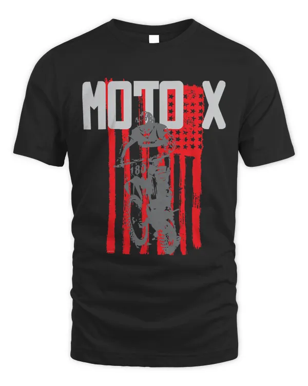 Motorcross American Flag Tshirt