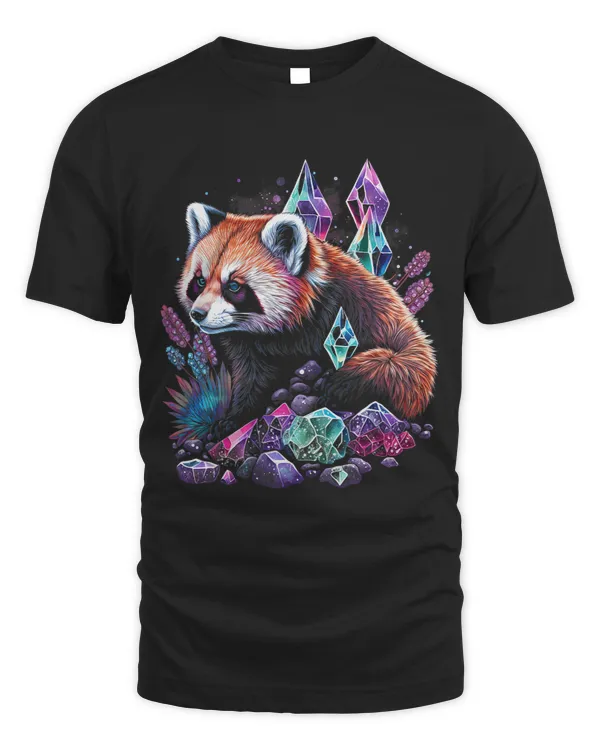 Esoteric Red Panda Pet Art Crystals Cute Illustration Design 3