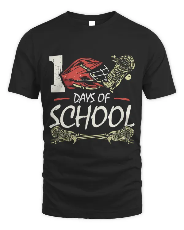 100 Days Of School Sports Game Lacrosse Player Student 3