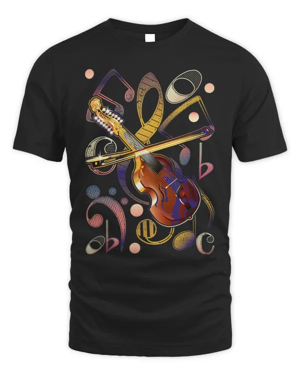 Violin With Notes Design for Violin Player and Musicians 230