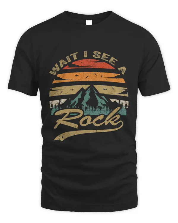 Wait I See A Rock Retro Vintage Geology