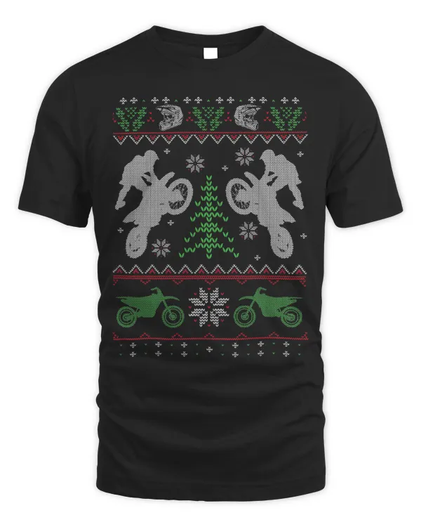 Dirtbike Motorcross Motorcycle Ugly Christmas