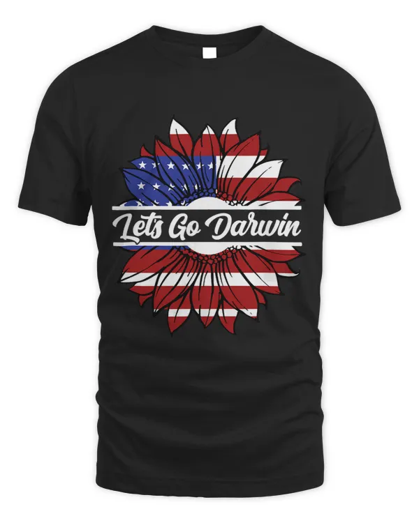 Lets Go Darwin Sunflower American Flag Let’s Go Darwin