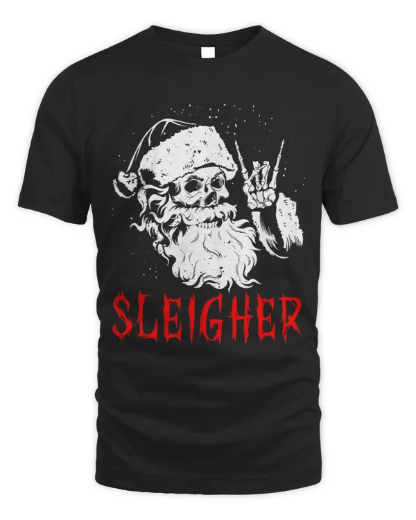 Sleigher Santa Claus Metal Christmas Rock On Hail Santa