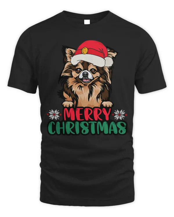 Chihuahuas Long Haired Christmas funny Dog Lover Owner 55 Chihuahua Dog