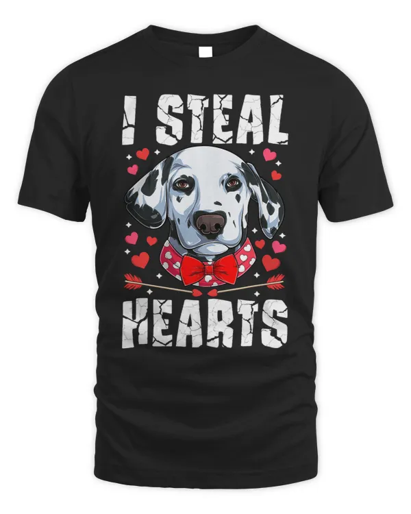 Cute Dalmatian Dog I Steal Hearts Dalmatian Valentine Dog Costume 3 Dalmatians Dog