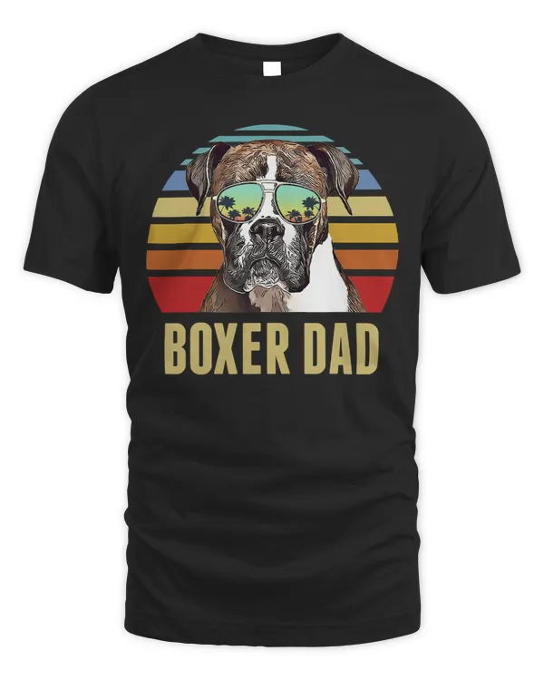 Boxer Best Dog Dad Ever Retro Sunset Beach Vibe 300 Boxers Boxers Dog