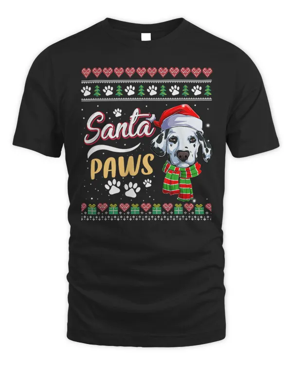 Funny Dalmatian Santa Dog Paws Christmas Dalmatian Merry Christmas 26 Dog Lover Dalmatians Dog