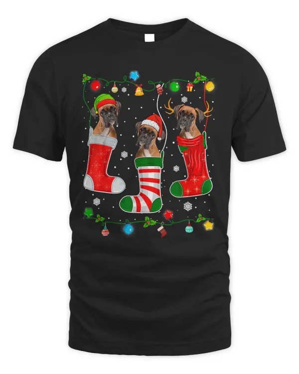 Boxer christmas pajama lights Boxer puppy lover 102 Boxers Dog