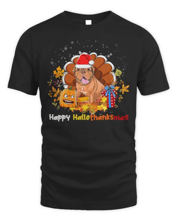 Pug Lover Happy Hallothanksmas Thanksgiving Pug With Pumpkin 242 Pugs Dog