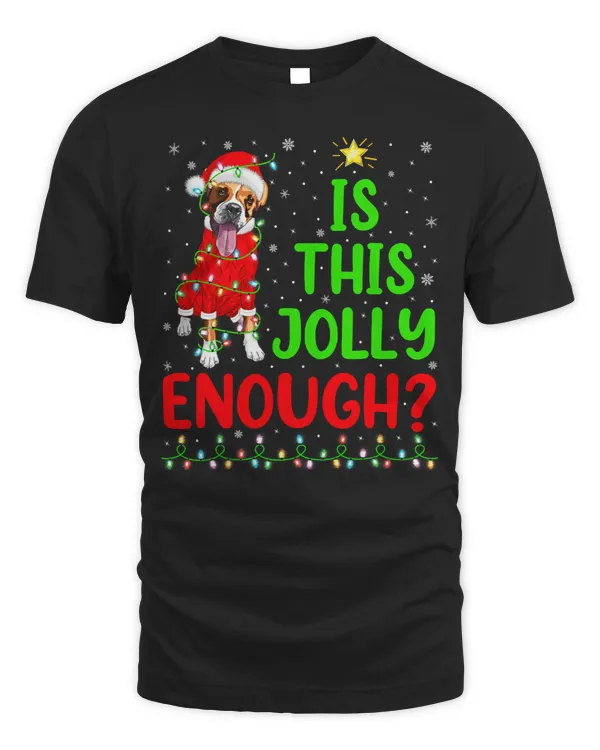 Boxer Funny Xmas Tree Is This Jolly Enough Boxer Christmas 177 Boxers Dog