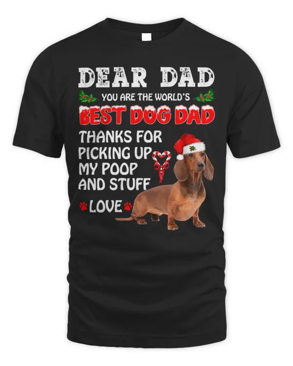 Wiener Best Dog Dad Christmas 302 Dachshund Doxie