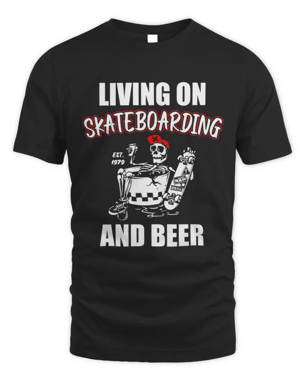 Done Skeleton Skater Skateboarding Skateboard Beer
