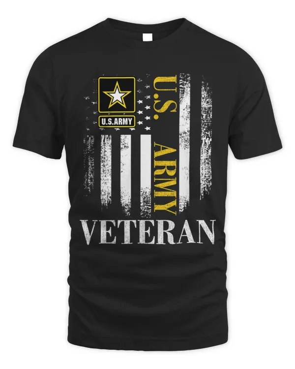 Vintage U.S Army Veteran With American Flag Gift