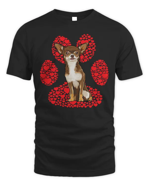 Chihuahuas Valentine's Day Paw 206 Chihuahua Dog